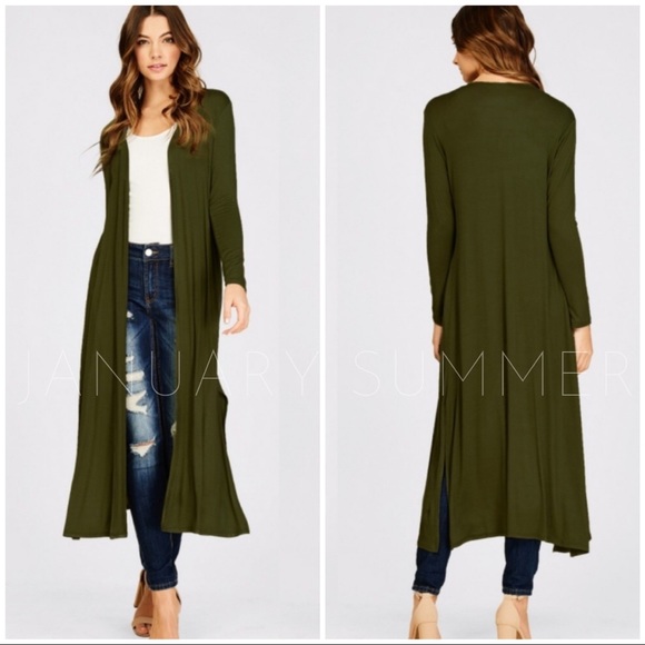 maxi duster cardigan